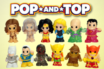 POP them, TOP them! Introducing our new Pop and Top Ooshies. Get ready to meet your new DC characters. There are 12 new  characters to collect!